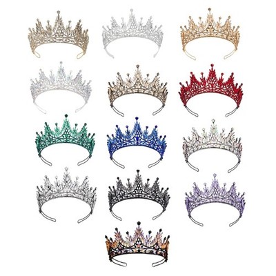 Luxurious Crystal Headbands Heavy Duty Tiaras for Pageant Stage Shows Queen