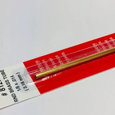 K&S 8127 Round Brass Tube 1/8" OD x 12"