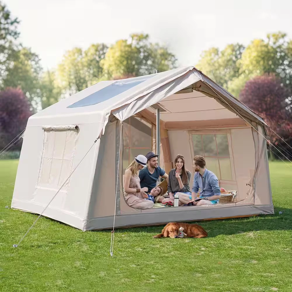 Inflatable Tent for Camping Blow up Tent with Hand Pump Waterproof Oxford Air Gl