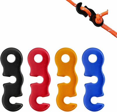 4Color 3-Hole Aluminum Tent Rope Tensioner Guyline Adjuster Camping Cord Fastene