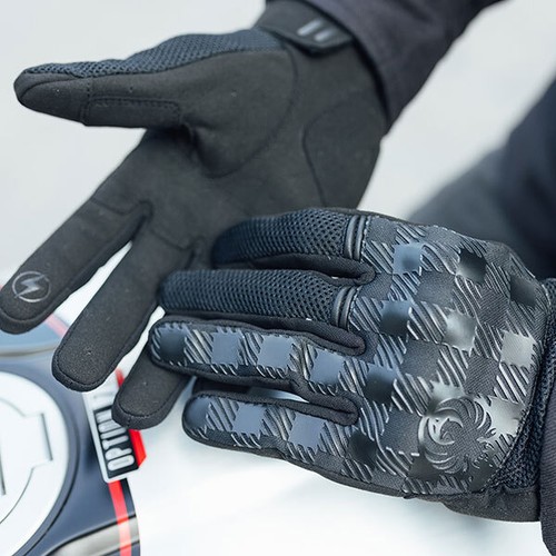 Merlin Barrett D3O CE Urban leichte Sommer Mesh Leder Handschuhe - Schwarz 2XL - Bild 5 von 10