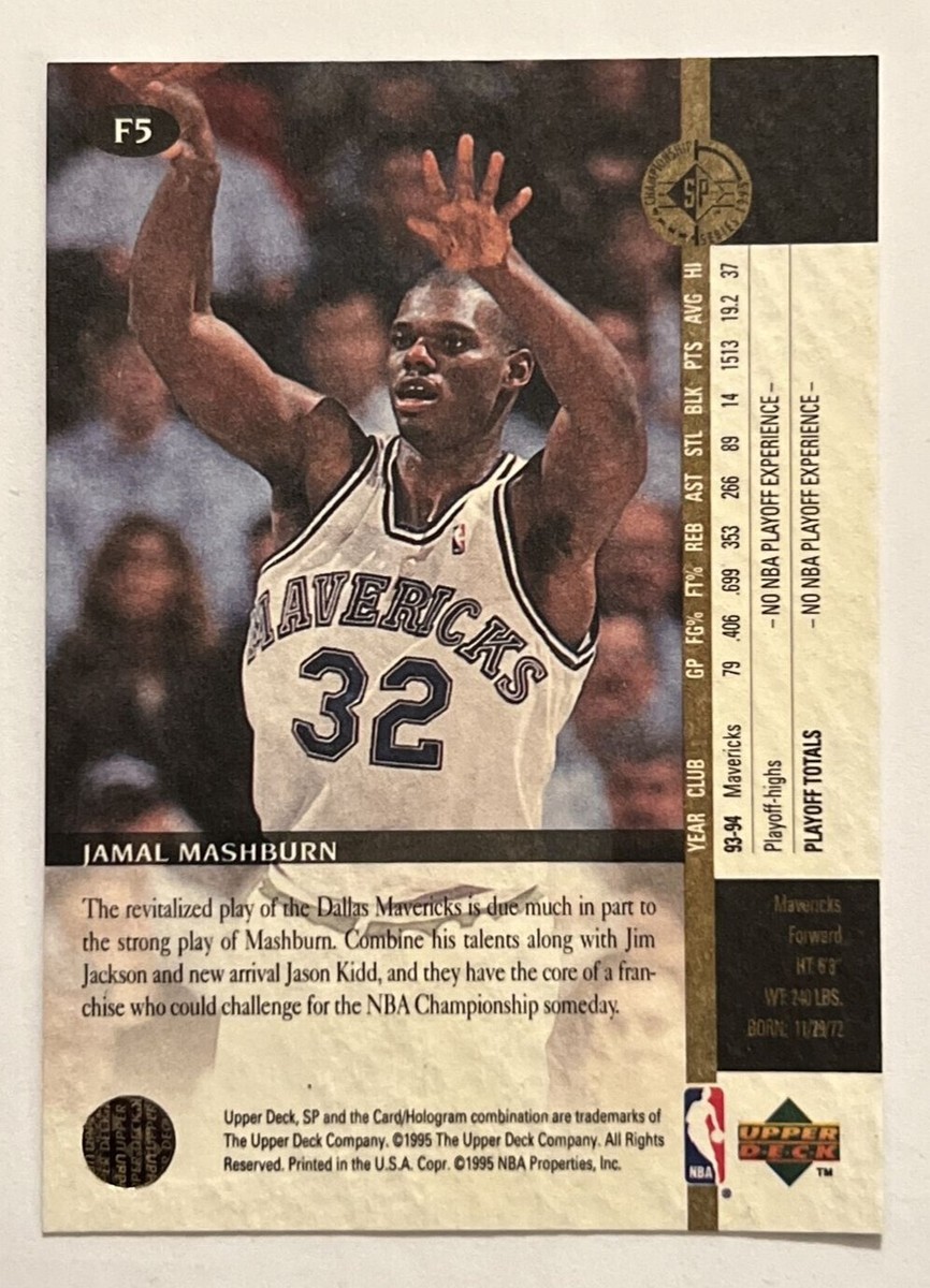 Jamal Washburn Basketball Card #F5 1994-95 SP Championship Future