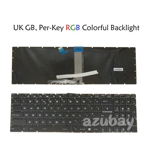Teclado portátil para MSI GE75 Raider 10SE 10SF 10SFS 10SGS, luz de fondo RGB por tecla - Imagen 10 de 11