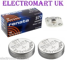 2 X RENATA 377 SR626SW SILVER OXIDE SWISS MADE WATCH BATTERIES 1.55V