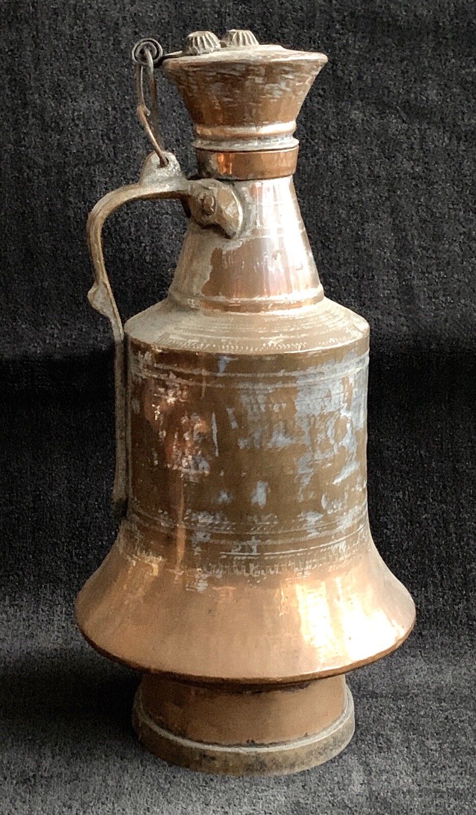 Turkish Copper Water Pitcher Jug w/ lid ~ Antique and Handcrafted