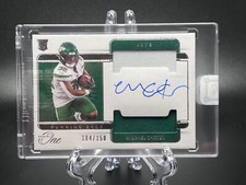 2021 Panini One Football Dual Patch Rookie Auto #50 Michael Carter /150 SP JETS