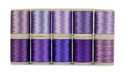 WonderFil Specialty Threads Harmony 2-Ply Rayon 40 Wt Purple 10 Count