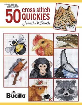Cross Stitch Pattern Book 50 Wild  ANIMALS & FRIENDS QUICKIES ~ Insects, Birds +