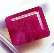 Natural Red Beryl 28.00 Ct Emerald Shape Certified Loose Gemstone