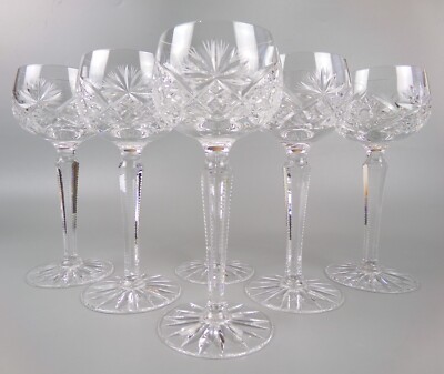 Edinburgh Kristall ROYAL Champagner Coupes Hock Weingläser x 6. 170ml / 18cm