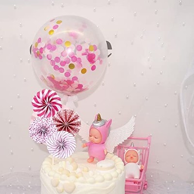 40. Geburtstag Kuchendekoration – Roter Glitzer, Fluoreszierend & Blinkend, 16x16 Cm