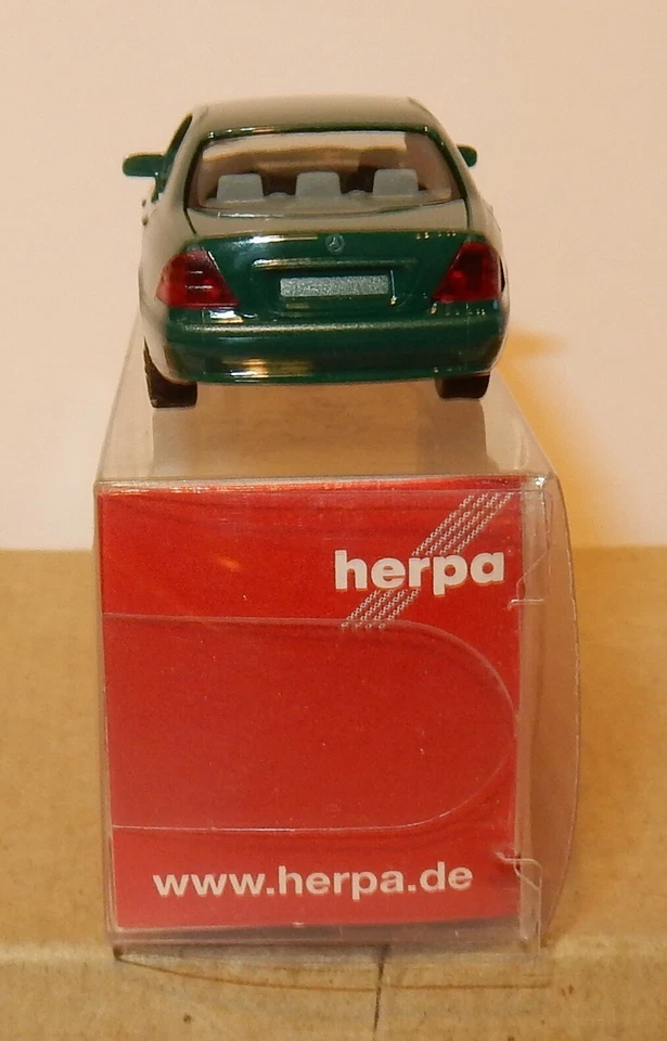 Micro Herpa #022699 Ho 1/87 MERCEDES-BENZ S-KLASSE Verde Scuro IN Box - Immagine 4 di 4