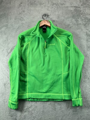 Avalanche Zero Restrict Mogul Jacket Sweater Womens Small Green Stand Zip Collar