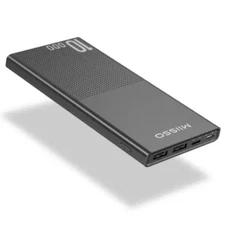 Miisso 10000mAh Power Bank Travel Phone Charger Bank Black