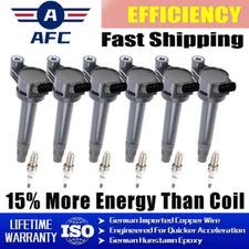 6Pack UF333 Ignition Coils and6Spark Plugs for Toyota Camry Rav4 Highlander 2.4L