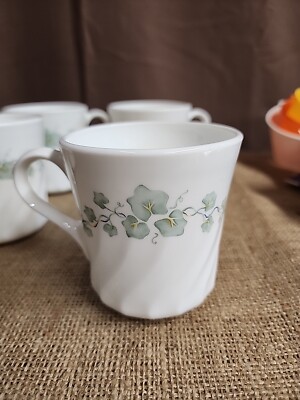 Set of 8 Vintage Corning Ware Corelle Coffee Mugs Callaway Ivy