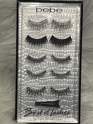 bebe logo Best of LASHES 5pc Lash set with Glue 
