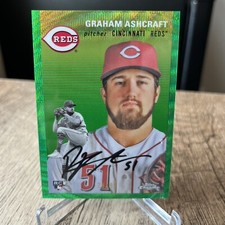 2023 Topps Chrome Platinum Anniversary Graham Ashcraft #74 Green RC ‘d /99