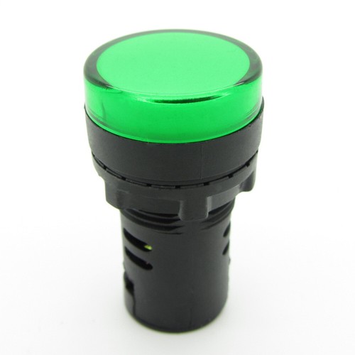 10 x Green 22mm 110V LED Indicator Light Power Signal Lamp Bulk AD16-22D/S Round - Picture 7 of 10