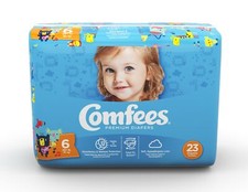 Comfees Baby Diapers Size 6 Disposable Moderate Absorbency Bag of 23