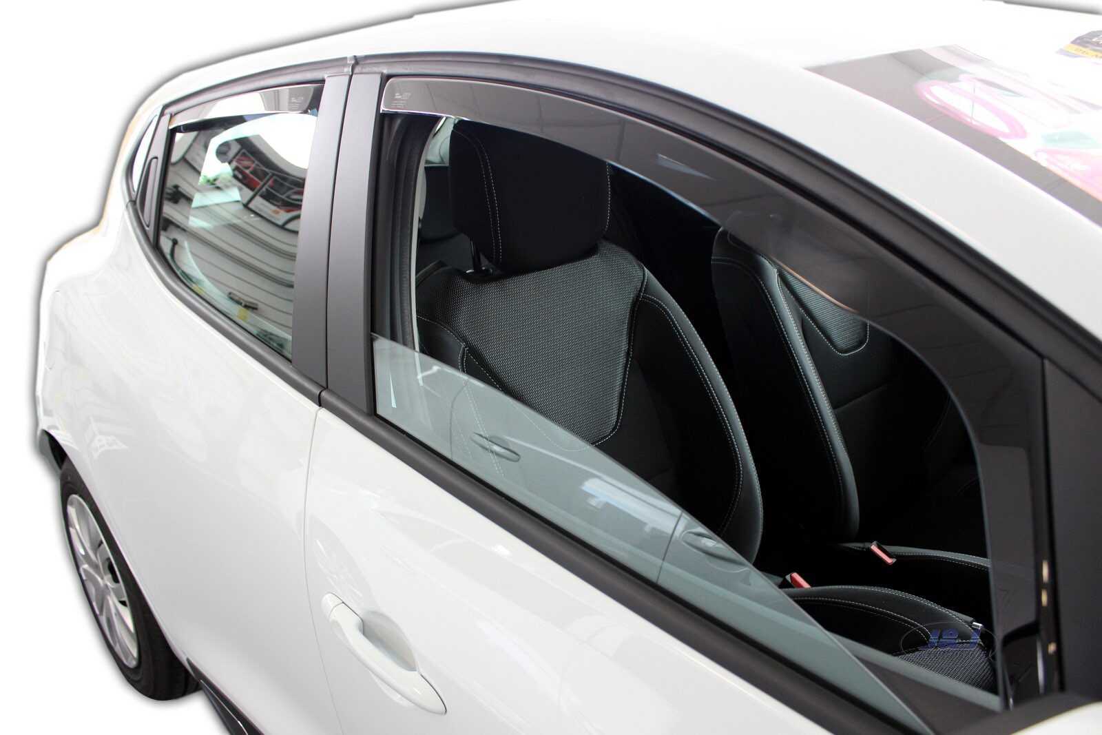 TO FIT RENAULT CLIO mk4 20122019 wind deflectors 4pc set TINTED HEKO