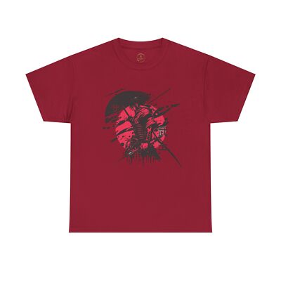 Unisex Heavy Cotton Tee - Samurai Spirit Graphic Tee with Japanese Text
