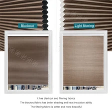 CUSTOM SIZE Window Shades Cordless 1inch Light Filtering Cellular Shade