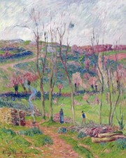 Henry Moret Winter in Bretagne Giclee Canvas Print 8x10 Coastal Landscape Art
