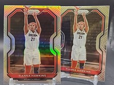 Tiana Hawkins - 2021 WNBA Prizm - Silver Prizm And Base #62 - Atlanta Dream