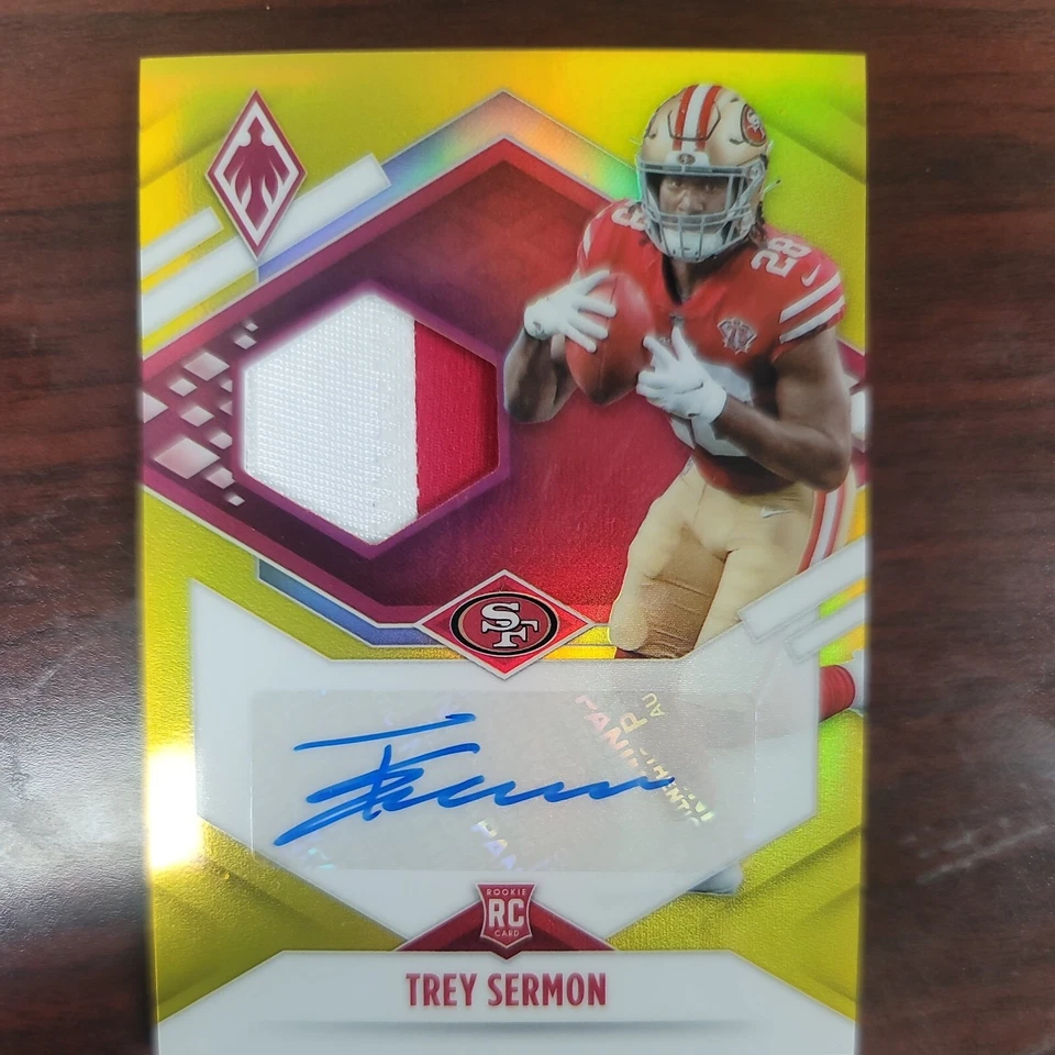 trey sermon RPA 73/75 2021 PHOENIX FOOTBALL.  NO. RJA-TSE - Image 2 of 4