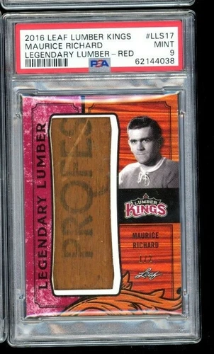 2016 LEAF LUMBER KINGS MAURICE RICHARD LEGENDARY LUMBER 1/2 PSA 9 MINT