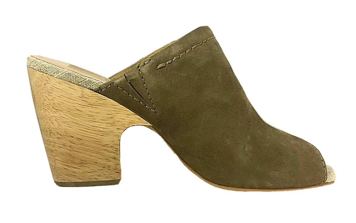 DOLCE VITA TEGAN LEATHER PEEP TOE MULE SANDAL SZ 6, RETAIL $140