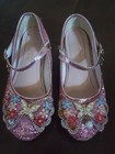 Kids Girls Princess Party High Heel Shoes Sequin Dress Shoes - Pink — photo 3
