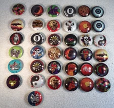  ROXX Collectible Lot of 37 Yin Yang Pirate Cheeseburger 8 Ball Shark 
