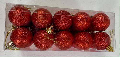 Suranew RedChristmas Balls 30 pcs 1.57-Inch Christmas Tree Decoration Ornaments - Picture 3 of 5