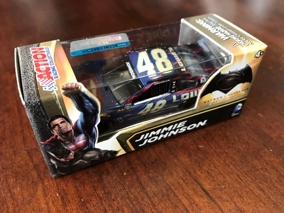 2016 Jimmie Johnson Lowes Superman v Batman 1:64 scale car - Image 2 of 3