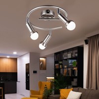Deckenlampe Spotlampe Deckenstrahler Verstellbar Led Schlafzimmerleuchte Chrom