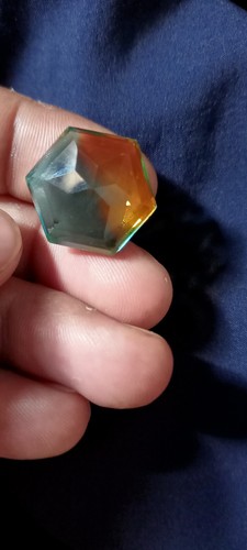 24.10 CT Good Hexagon Cut Shape MultiColor Doublet tourmaline Loose Gemstone - Picture 10 of 11