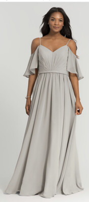 kleinfeld cold-shoulder long bridesmaid dress Sweetheart Cold Shoulder Sequin Bodice Tulle Bridesmaid Dress
