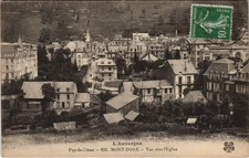Old postcard L'Auvergne-PUY-de-DOME-MONT-DORE-View towards the Church (46454)