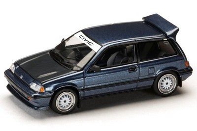HONDA JDM Style - Civic (AT) - Late version  - bluemetallic - Hobby Japan 1:64