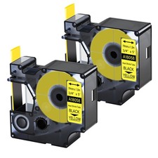 2x For DYMO Rhino 4200/5200 Heat-Shrink Tube 18058 Industry Label Tape 3/4" x 5'