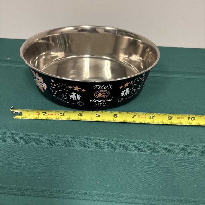 Tito's Handmade Vodka for Dog People 9.25" Round Drinking Bowl