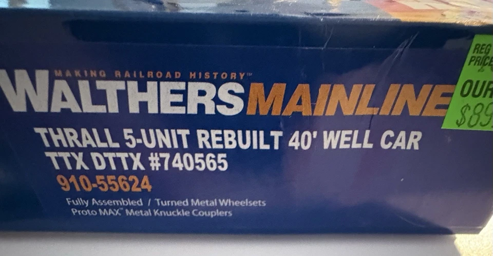 HO Walthers 910-55624 TTX Corporation 5-Unit 40' Well Car #740565 - Image 3 of 4
