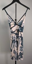 Lulus Your Type Teal Green Floral Print Mini Dress Size S 561112