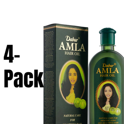 Dabur Amla Haaröl 4 x 100ml | Indisches Ayurveda Haarwachstum Öl | 4 Stück
