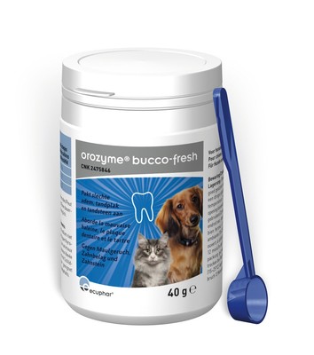 Orozyme Bucco-Fresh PLAQUEOFF 2x40 g Hunde | Katzen | Zahnpflege 