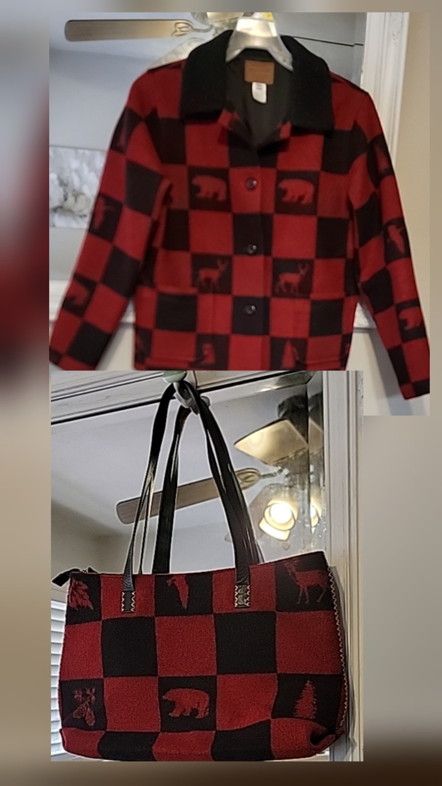 Pendleton Jacket And Purse Buffalo Print Wool Jac… - image 1