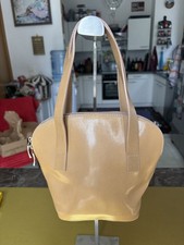 Small Trapez Leather Beige Handbag - #22