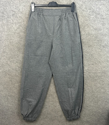 Sandro Trousers Mens Small Grey Bottoms Tapered Cuffed Wool Blend Smart